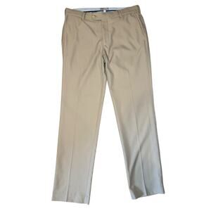 Peter Millar Durham Performance Pants Men Size 32x32 Khaki Tan Style MS20EB78FB